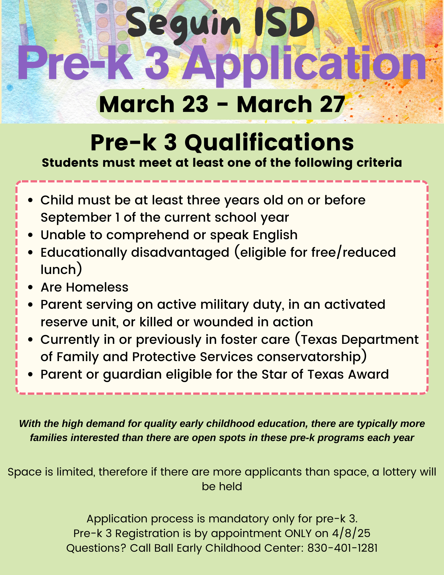 Pre-K 3 Save the date English