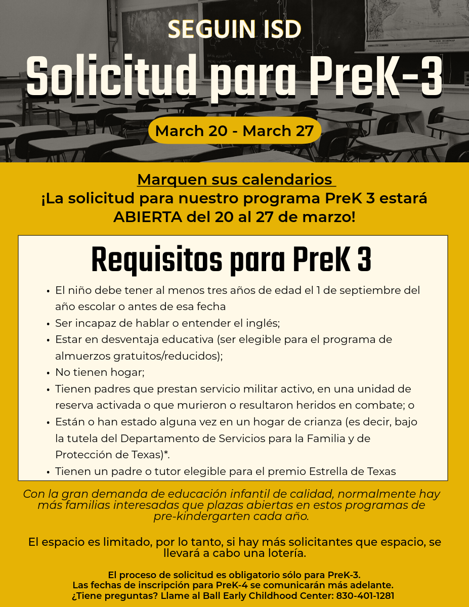 prek flyer spanish