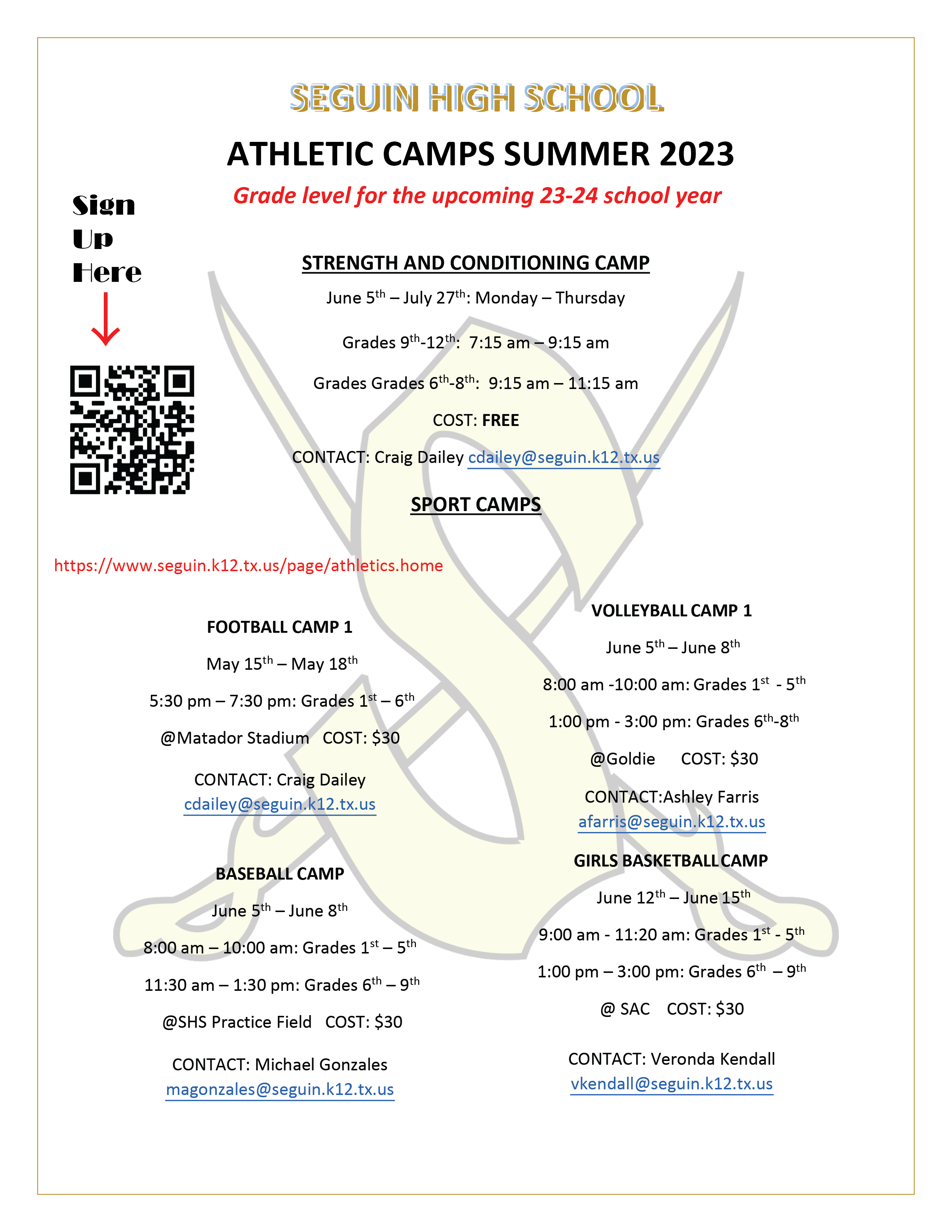 athletic camps